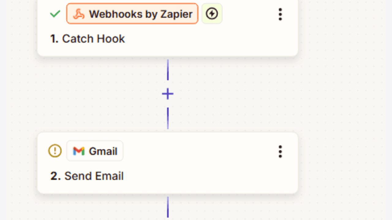 Invoice → Stripe Tracking → Follow-up · Zapier · 1