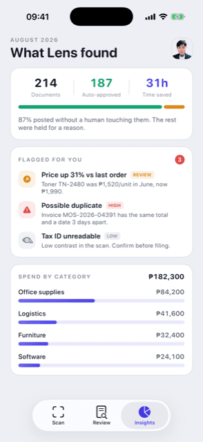 Lens — Document intelligence · Insights