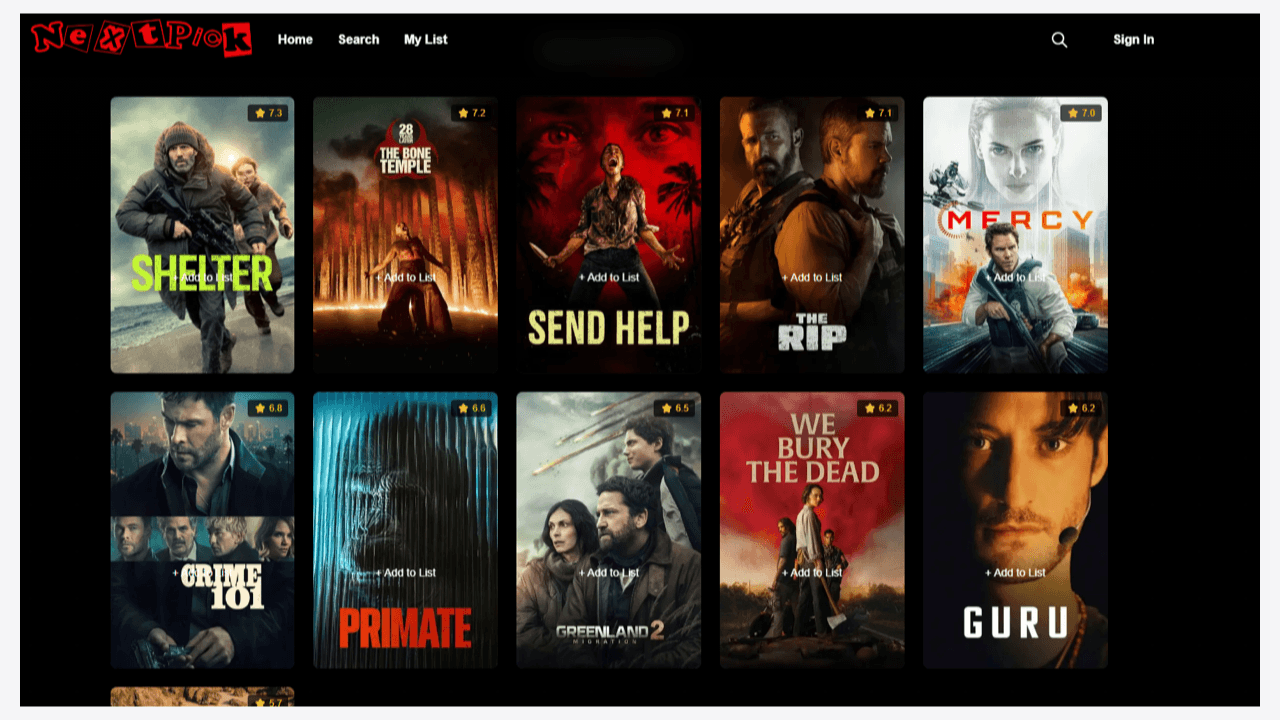 NextPick · Browse
